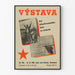 Vintage poster tentoonstelling strijd voor de vrijheid van het Joegoslavische volk 1946