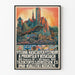 Vintage poster van brandweer- en industrie-uitrusting tentoonstelling 1922