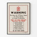 Vintage veiligheidsposter - Waarschuwing toezicht op vijandelijke agenten