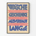 Vintage reclameposter Wasche Cadeaus Uitverkoop Lang & Cie