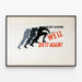 Vintage militaire propagandaposter We Beat 'Em Before — ingelijst kunstwerk aan de muur