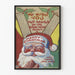 Vintage kerstposter met Kerstman voor feestelijke muurdecoratie