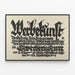 Typographic poster of the Werbekunst exhibition in Frankfurt — framed artwork on a wall