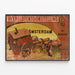 Vintage Poster of the 1895 Amsterdam Universal Exposition — framed artwork on a wall