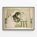 Artistic Poster Animals and Indoor Show — framed artwork on a wall