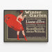 Vintage poster Winter-Garten - Liane d'Eve, attractie van december — ingelijst kunstwerk aan de muur