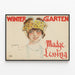 Vintage Wintergarten Poster Madge Lessing — framed artwork on a wall