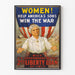 Vintage oorlogsposter 1917 - Oproep aan vrouwen voor de vrijheidspremie