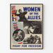 Vintage vrouwen van de bondgenoten muurposter - historische decoratie