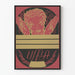 Vintage WPA poster met vrouw met bloemen en graan