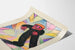 Artistieke poster Wut de K. Wiener in kleurrijke expressionistische stijl
