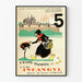 Vintage educatief poster - Leer de cijfers met Florentin