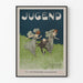 Decoratief Jugendstijlposter met dansende figuren op een natuurlijke achtergrond