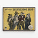 Vintage Western Poster The Thundering Herd — framed artwork on a wall