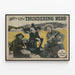 Vintage Western Poster Zane Grey's The Thundering Herd — framed artwork on a wall