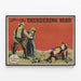 Vintage poster The Thundering Herd by Zane Grey — framed artwork on a wall