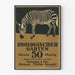 Vintage poster zebra zoologisch tuin concert militair