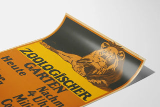 Vintage poster Leeuw Zoologischer Garten Militair concert