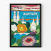 Artistieke poster Zürich Zwitserland voor muurdecoratie