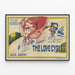 Vintage poster The Love Cycles - Dangerous descent by bicycle — framed artwork on a wall
